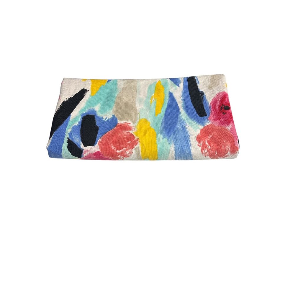 Kate Spade NY Designer Shower Curtain – Multicolor Brushstroke Floral Print – Co - Picture 2 of 6